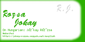 rozsa jokay business card